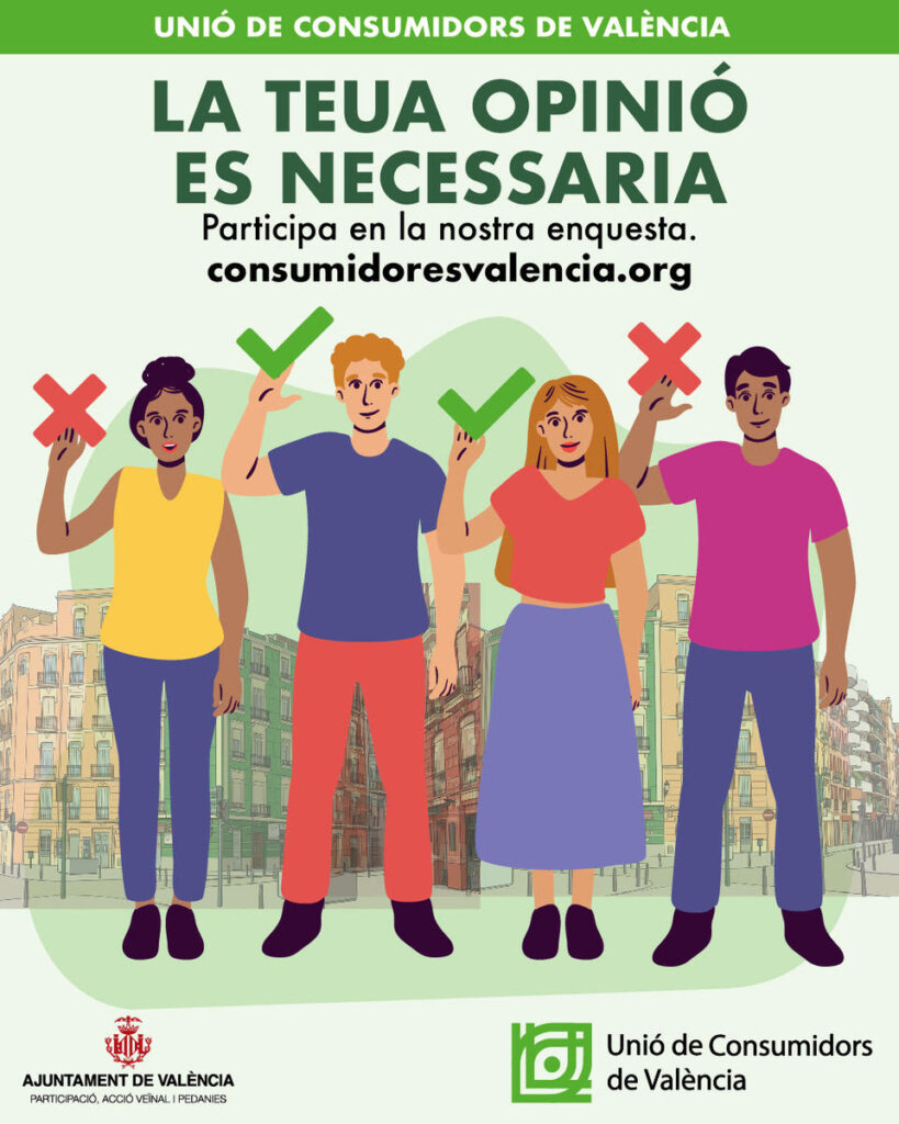 Cartell «La teua opinió és necessària»