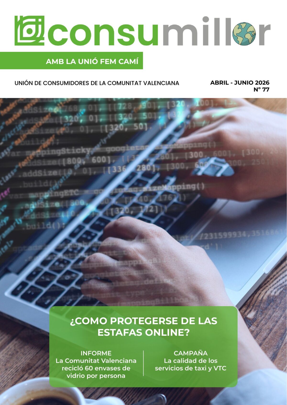 Portada de la revista Consumillor nº 77, abril - junio 2026
