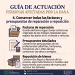 Guía de actuación para personas afectadas por la DANA, paso 4: Conservar todas las facturas y presupuestos de reparación o reposición
