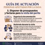 Guía de actuación para personas afectadas por la DANA, paso 5: Disponer de presupuestos y facturas para la visita del perito